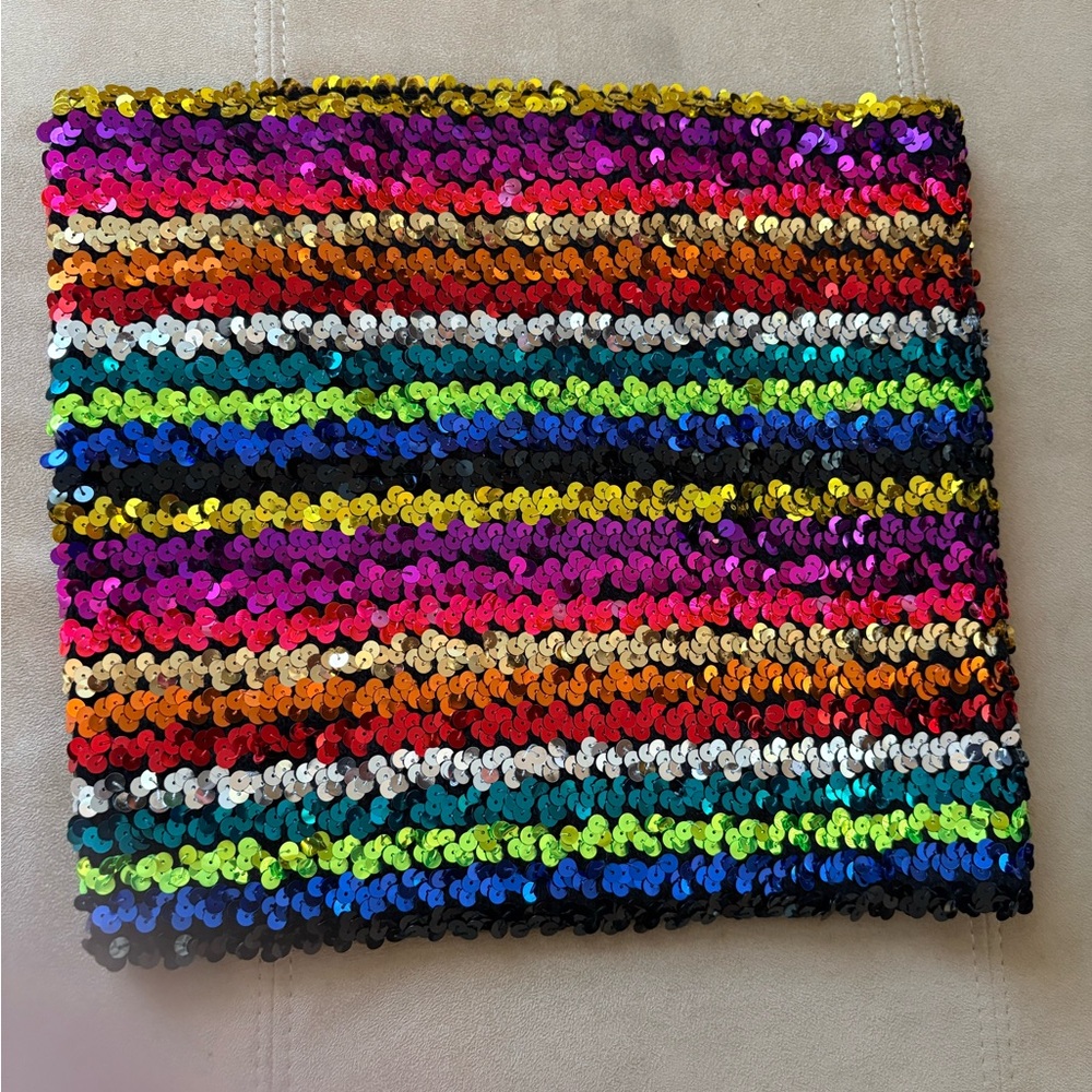 Multicolor Sequin Tube Top